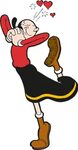 Popeye Olivia Palito 3 Png - Olive Popeye Cartoon - (519x100