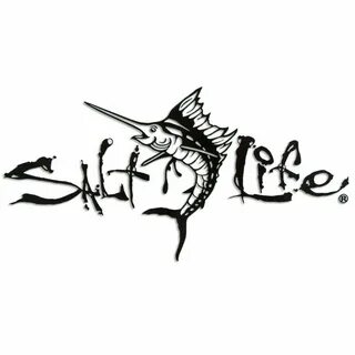 Black 12" Salt Life Signature Marlin Decal Salt life decals,