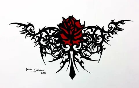 Tribal Rose Tattoo Design - Kristov Scicluna by ArtistKS on 