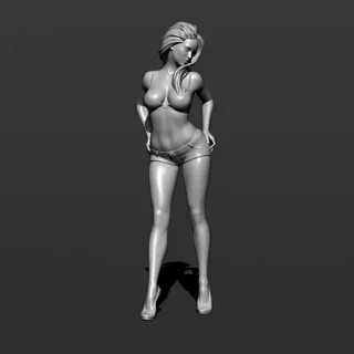 of a woman in shorts free 3d print model Free 3D Print Model