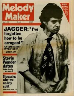 Mick Jagger Melody Maker August 2Nd 1980 UK Magazine AUG 02 
