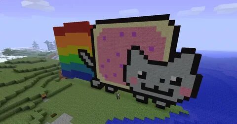 Nyan Cat Pixel Art Minecraft Tutorial / Nyancat pixel art tu