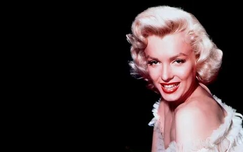 Marilyn monroe, девушка, блондинка, плечо, зубы обои на рабо