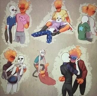 Grillby x Gaster. I don't ship it but it's still cute 언더테일 그