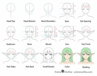 How to Draw an Anime Elf Girl Step by Step - AnimeOutline