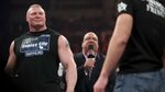 Brock Lesnar Wipes Out Roman Reigns and Dean Ambrose During 