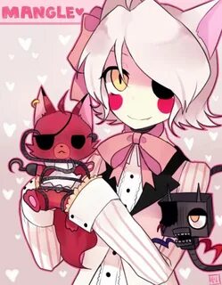 Mangle and plush Foxy Anime fnaf, Fnaf art, Fnaf