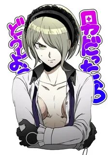 Safebooru - 1boy black gloves bra crossed arms dangan ronpa 