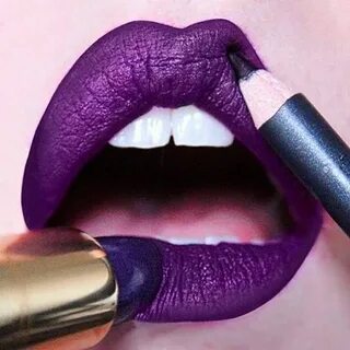 Purple lipstick is in again! If you wonder how to wear this 