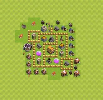 Trophy (Defense) Base TH5 - Clash of Clans - Town Hall Level