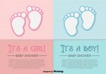 Girl and Boy Baby Footprints Vector 105142 Vector Art at Vec