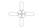 Ceiling Fan Elevation Cad Block 9 Images - Light Switch Cad 