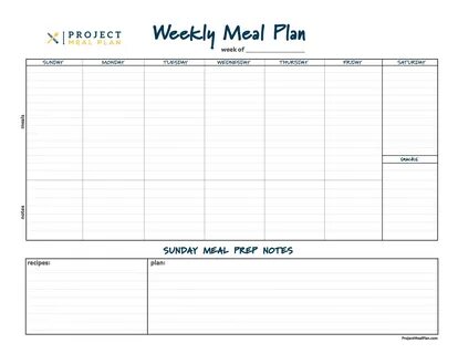 Pdf Weekly Meal Planner Worksheet Printable Worksheets and A