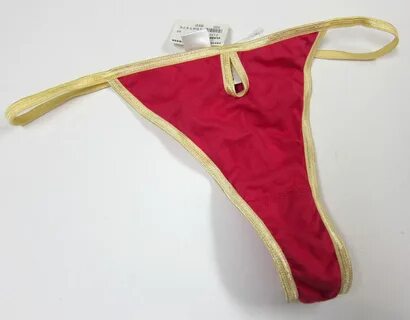 1 NEW VINTAGE Frederick's of Hollywood Stretch Satin Thong P