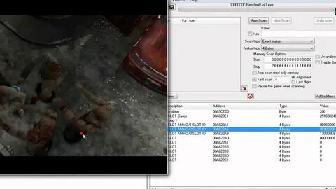 Resident Evil 3 PC - Cheat Engine - Item Modifier in HEX - Y