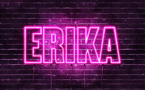 Скачать обои Erika, 4k, wallpapers with names, female names,