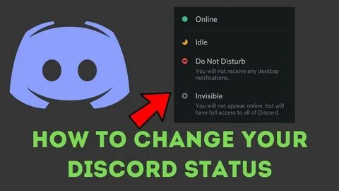 How to Change Discord Status to Do Not Disturb, Idle and Inv