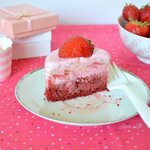 Strawberry Chunk Ice Cream Cake