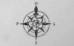 Flower compass Simple compass tattoo, Compass tattoo design,