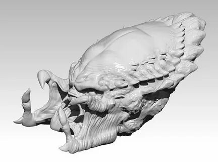 Detailed Monster Head 3D model 3D printable CGTrader