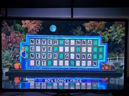 Tonight’s puzzle on Wheel of Fortune just Rick Rolled the co