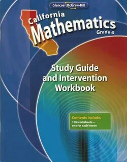 California Mathematics Grade 6 Study Guide And Intervention 