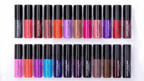 Nyx Liquid Suede Lipstick Swatches: ALL 24!! - YouTube