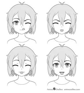 How to Draw Anime Tongue Out Face Step by Step - AnimeOutlin