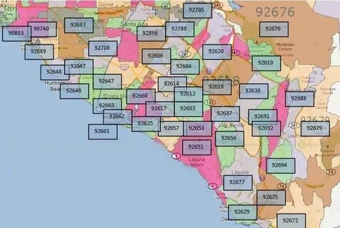 Orange County Zip Code Map - Newport Beach, CA Real Estate &