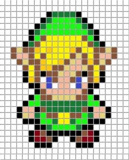 Link Pixel Art 2 Grid Pixel art grid, Link pixel art, Pixel 