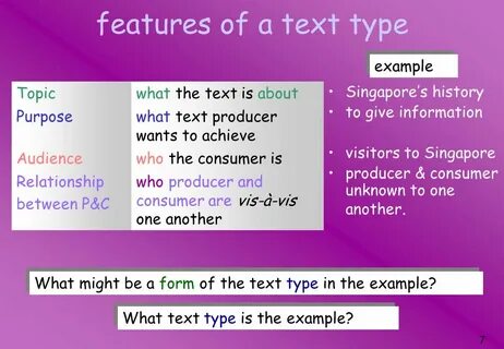 What is a text type? The phrase 'text type' is a way of clas