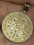 San Benito Medalla Gyratory Two Face 14k Real Gold Pendant C