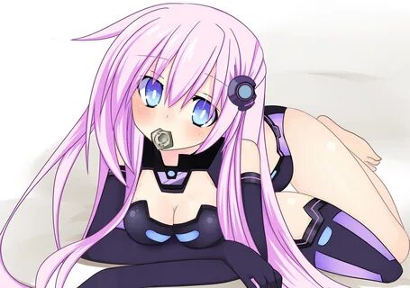 blue eyes purple barefoot pink hair sister hyperdimension ne