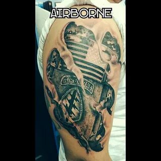 Army Airborne Ranger Left Shoulder Tattoo - Veteran Ink