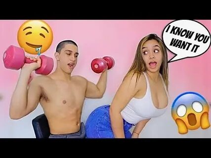 DISTRACTING My Boyfriend While He WORKS OUT!! **bad idea** -