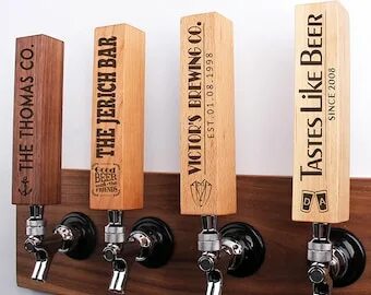 Personalized laser engraved tap handle beer tap handle Etsy
