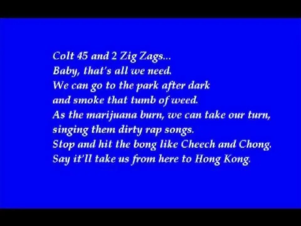 Afroman Colt 45 Lyrics - YouTube