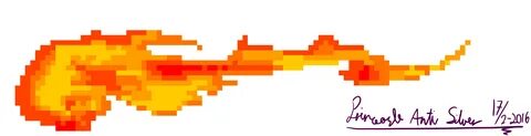 Fireball Pixel Art - Floss Papers