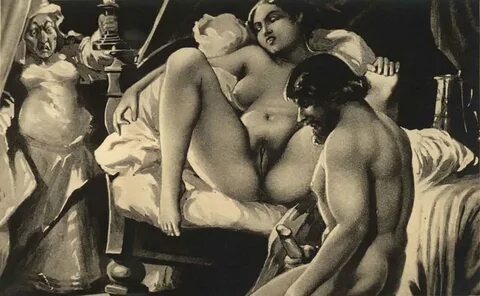 "Les Sonnetts Luxurieux - 9" Edouard Henri Avril, erotic ill