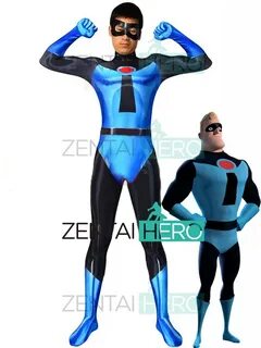 Free Shipping 3D Printed Blue Mr. Incredible Cosplay Costume