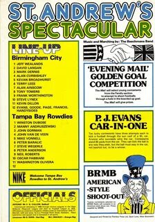Birmingham City vs Tampa Bay Rowdies - 1980 - Back Page Co. 
