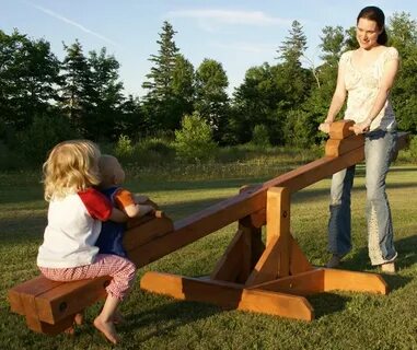 home made teeter totter Diy kids playground, Playground equi