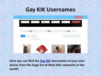 Kik gay Kik #Guys