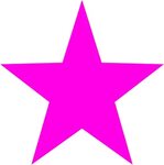 Pink Star Template - Colored Star Clipart - Full Size Clipar