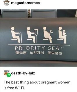 The best hing about pregnant women is free WiFi meme - AhSee