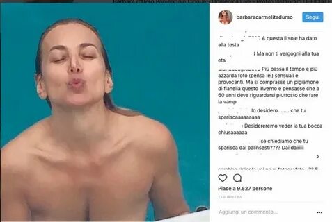 Barbara D’Urso: pioggia di critiche per il topless su Instag