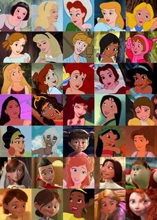 Disney princesses........from OLD to NEW Disney girl charact