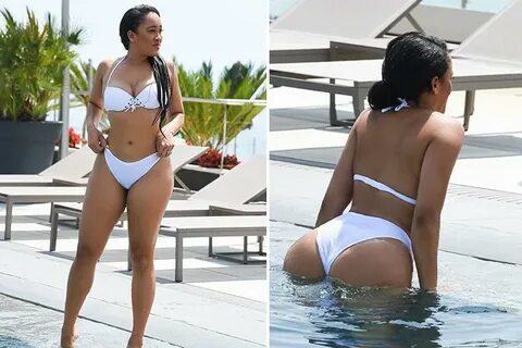 Natalie Nunn relaxes in a white bikini in Spain ahead of her