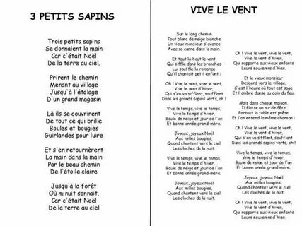 Chants de Noël - Chanson de Noël Vive le vent / 3 petits sap