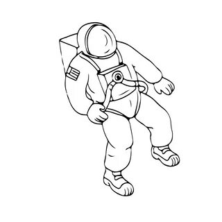 Astronaut Floating in Space Drawing 2186084 Vector Art at Ve